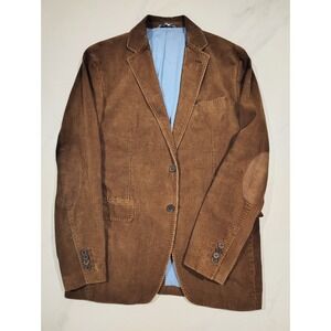 Massimo Dutti Corduroy Blazer Jacket 42 Brown  Cotton Casual